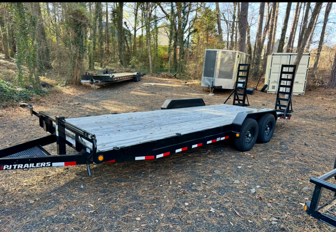 PJ CC22 Equipment Trailer rental available in Snellville GA - 14000 lb capacity for heavy machinery